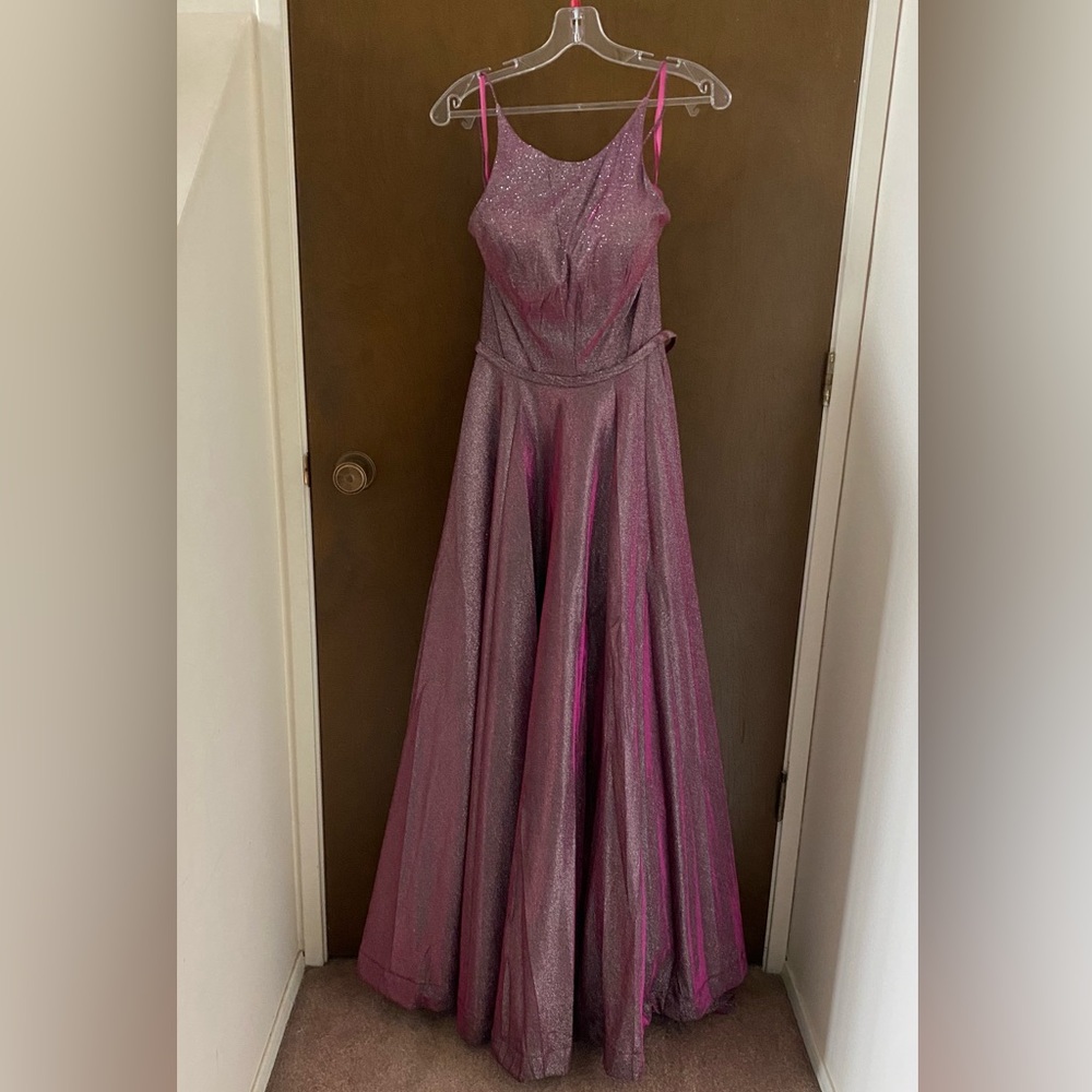 Shimmery Pink/Purple Prom Gown
